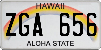 HI license plate ZGA656