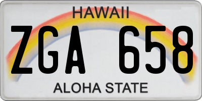 HI license plate ZGA658