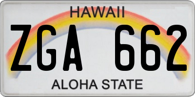 HI license plate ZGA662