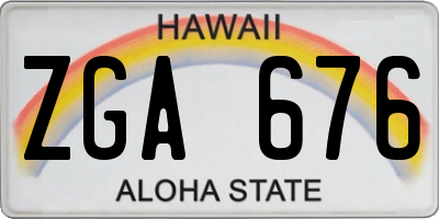 HI license plate ZGA676