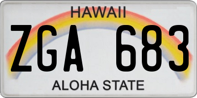 HI license plate ZGA683