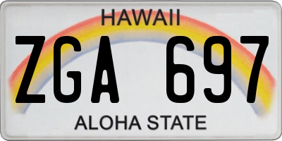 HI license plate ZGA697