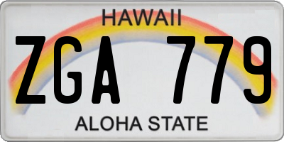 HI license plate ZGA779