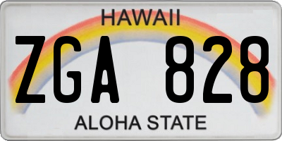 HI license plate ZGA828