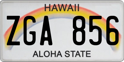 HI license plate ZGA856