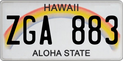 HI license plate ZGA883