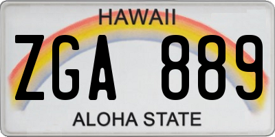 HI license plate ZGA889
