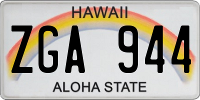 HI license plate ZGA944