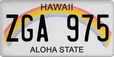 HI license plate ZGA975