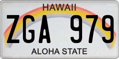 HI license plate ZGA979