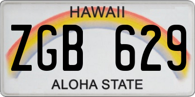 HI license plate ZGB629