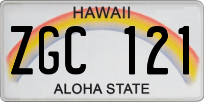 HI license plate ZGC121