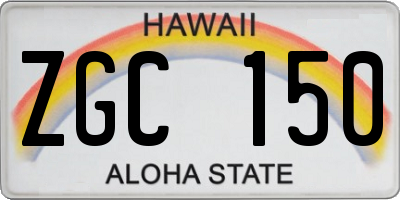HI license plate ZGC150
