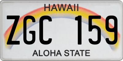 HI license plate ZGC159