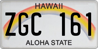 HI license plate ZGC161