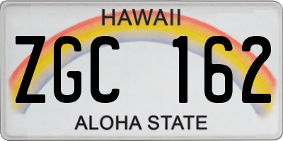 HI license plate ZGC162