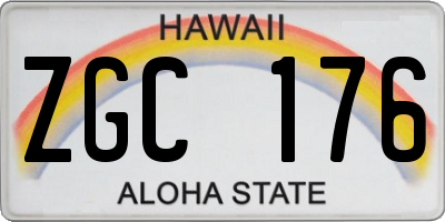 HI license plate ZGC176