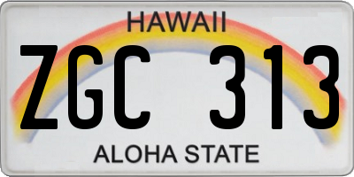 HI license plate ZGC313