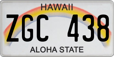 HI license plate ZGC438