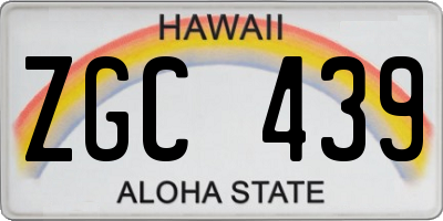 HI license plate ZGC439