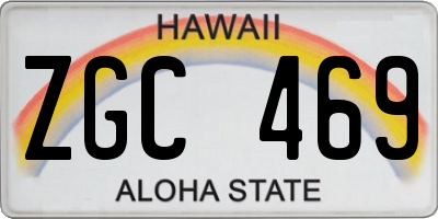 HI license plate ZGC469
