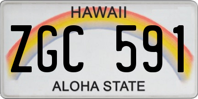 HI license plate ZGC591
