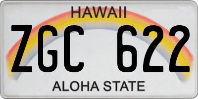 HI license plate ZGC622