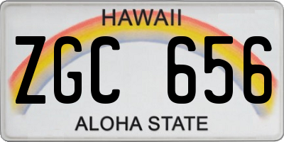 HI license plate ZGC656