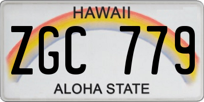 HI license plate ZGC779