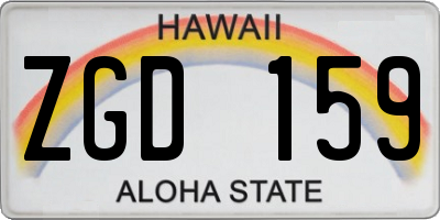 HI license plate ZGD159