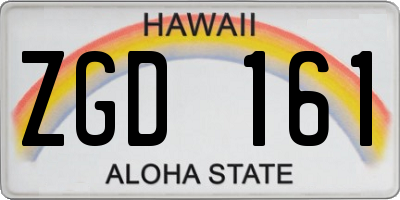 HI license plate ZGD161