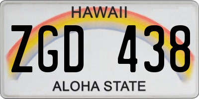 HI license plate ZGD438