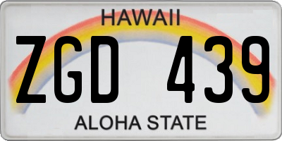 HI license plate ZGD439