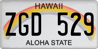 HI license plate ZGD529