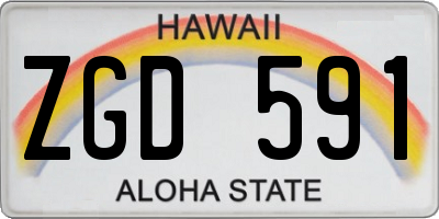 HI license plate ZGD591