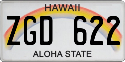 HI license plate ZGD622