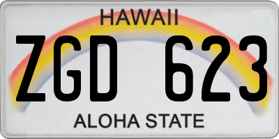 HI license plate ZGD623