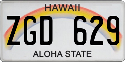 HI license plate ZGD629
