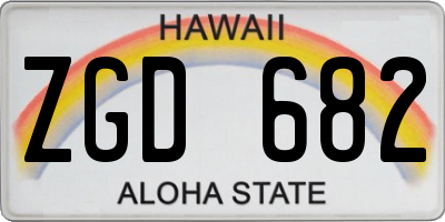 HI license plate ZGD682