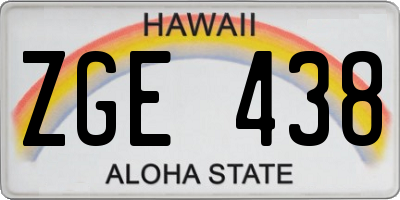 HI license plate ZGE438