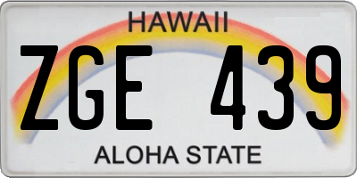 HI license plate ZGE439