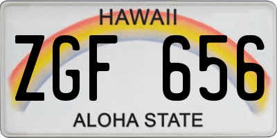 HI license plate ZGF656