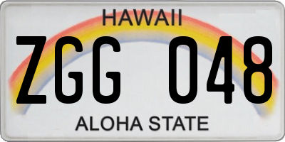 HI license plate ZGG048