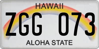 HI license plate ZGG073