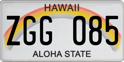 HI license plate ZGG085