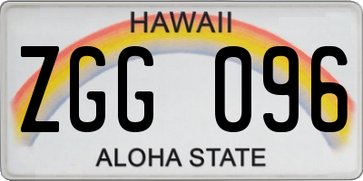 HI license plate ZGG096
