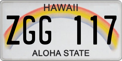 HI license plate ZGG117