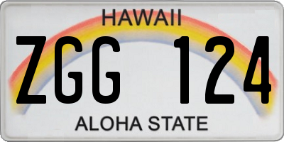HI license plate ZGG124