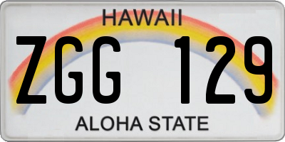 HI license plate ZGG129