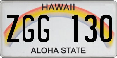 HI license plate ZGG130